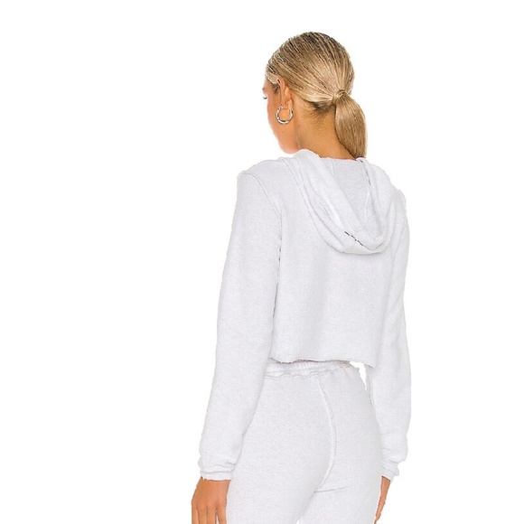 GUIZIO X REVOLVE DG Cropped Hoodie in Heather Grey Size: Medium - Picture 3 of 11